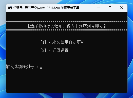 系统永久禁用自动更新工具-元气天空